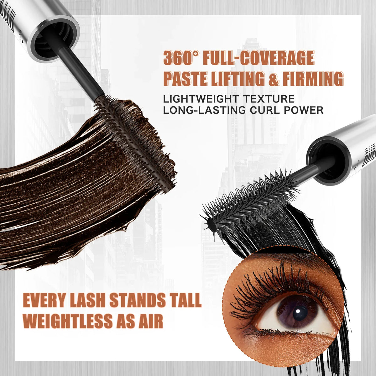 Hello Kiss 4D Double-Ended Mascara – Volumizing & Waterproof Volumizing Mascara HIP