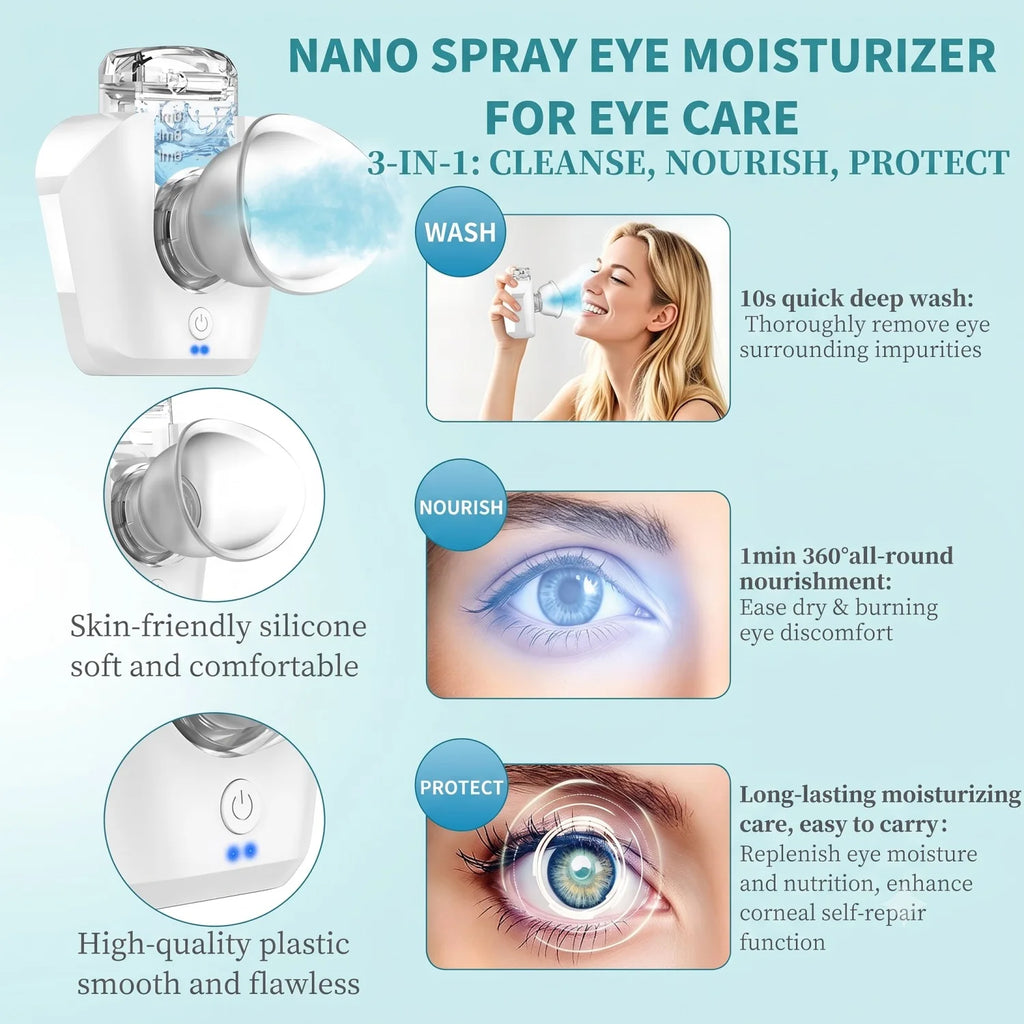 2-in-1 Eye & Face Mist Steamer with Eyeshade – White Eye Face Mist Steamer HIP