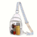 Clear Crossbody Bag – Stadium & Concert Approved | Women Clear Crossbody Bag HIP White General