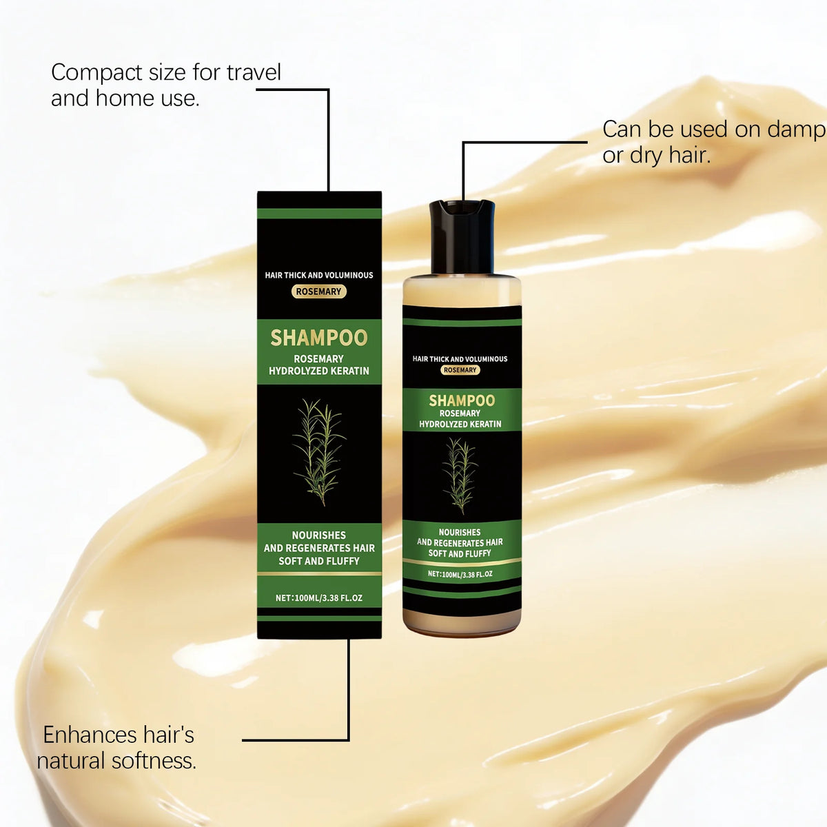 Keratin & Rosemary Oil Moisturizing Shampoo – Volumizing Moisturizing Shampoo HIP