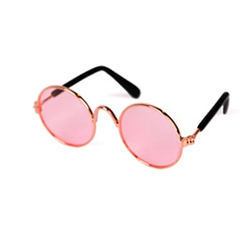Pet Glasses Small Pet Sunglasses Stylish Pet Sunglasses for Dogs Cats Fashionable Eyewear for Sun Wind Lightweight HIP A Pink