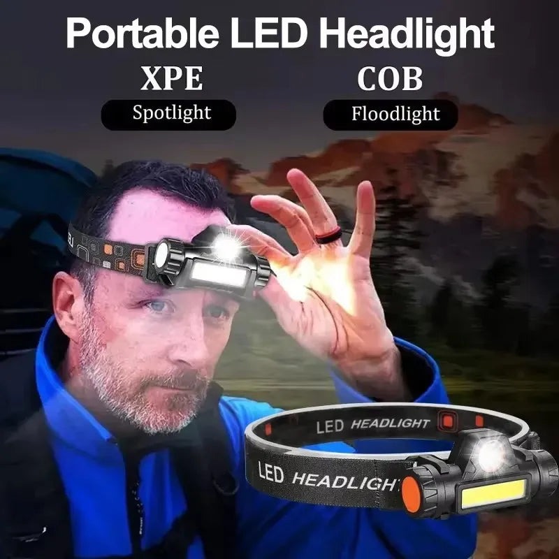 Rechargeable LED Headlamp – Magnetic, Waterproof, Outdoor LED Headlamp HIP