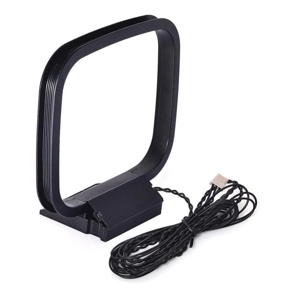 3-Pin AM/FM Loop Antenna – High Gain Low Noise | 75 Ohm FM Radio Antenna HIP WHITE