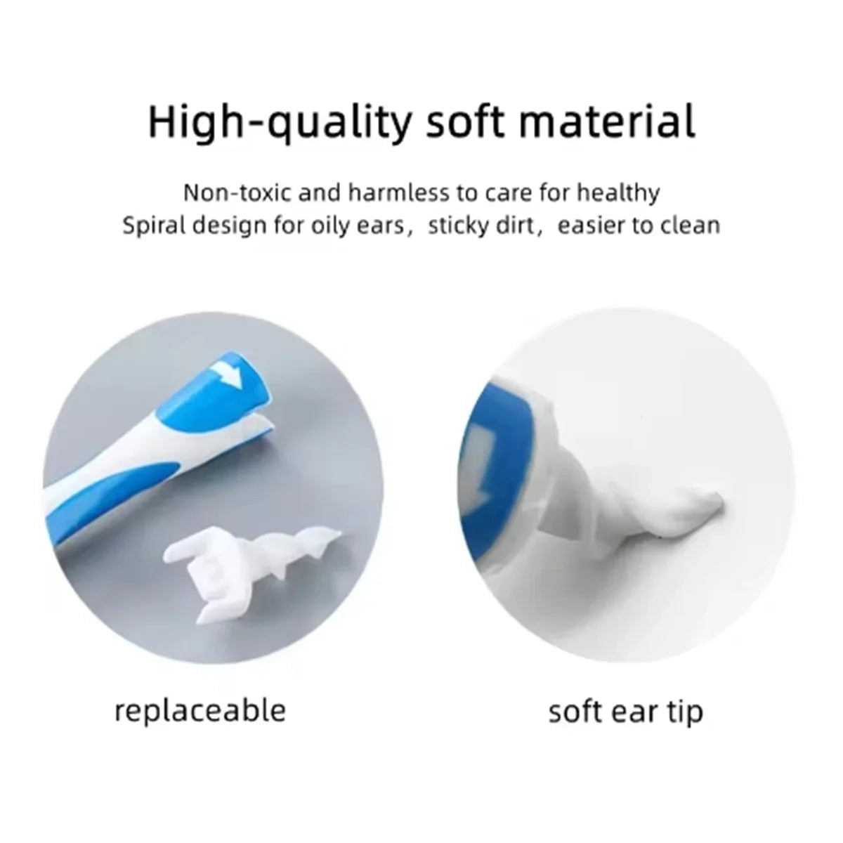 Spiral Ear Wax Remover Tool – 16 Silicone Heads | RUZOFO Ear Wax Remover HIP