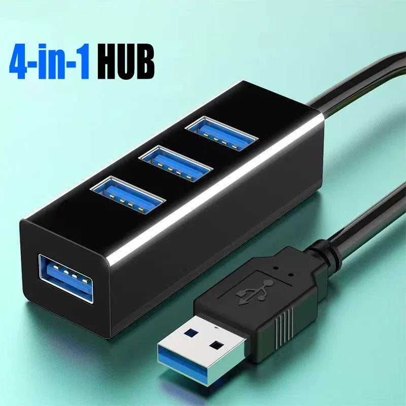 OLPAY 4-Port USB 2.0 Hub Splitter with Power Adapter for PC USB Hub HIP