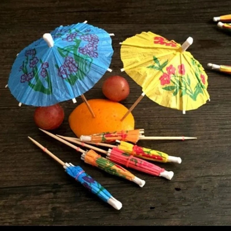 Bamboo Cocktail Picks & Cupcake Toppers – Fruit Fork Flag Set Cocktail Picks Set HIP