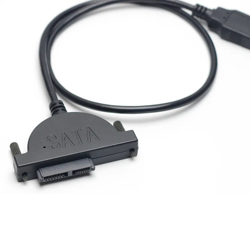USB 2.0 to SATA 7+6 Pin CD/DVD-ROM Drive Adapter Cable USB to SATA Adapter HIP