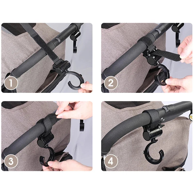 Baby Stroller Hooks – Universal Pram Hanger Clips | HIP Stroller Hook Organizer HIP