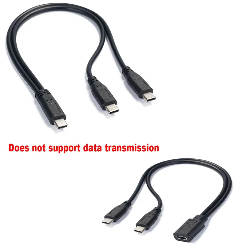 USB-C Splitter Cable 1 to 2 Dual Charging – 15W 3A | OULLX USB-C Splitter Cable HIP