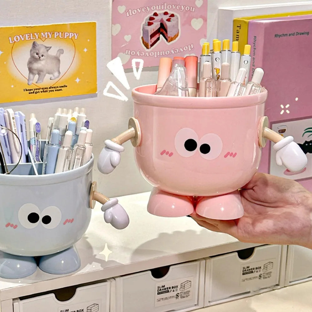 Cute Cartoon Pen Holder – Plastic Desktop Desk Organizer Desktop Pen Organizer HIP