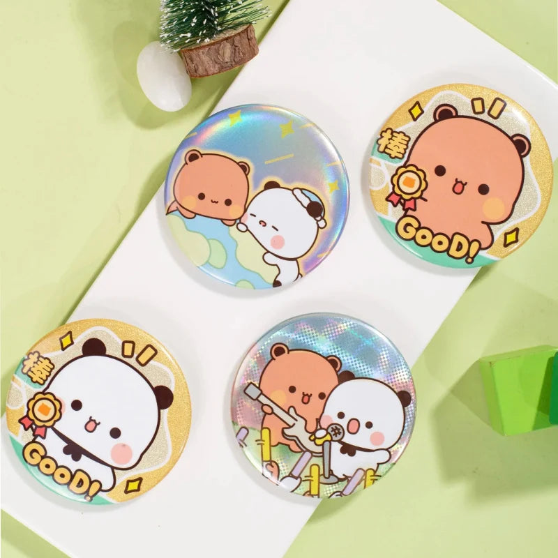 Bubu & Dudu Panda Commemorative Brooch Badge | Cute Gift Collectible Brooch Pin HIP