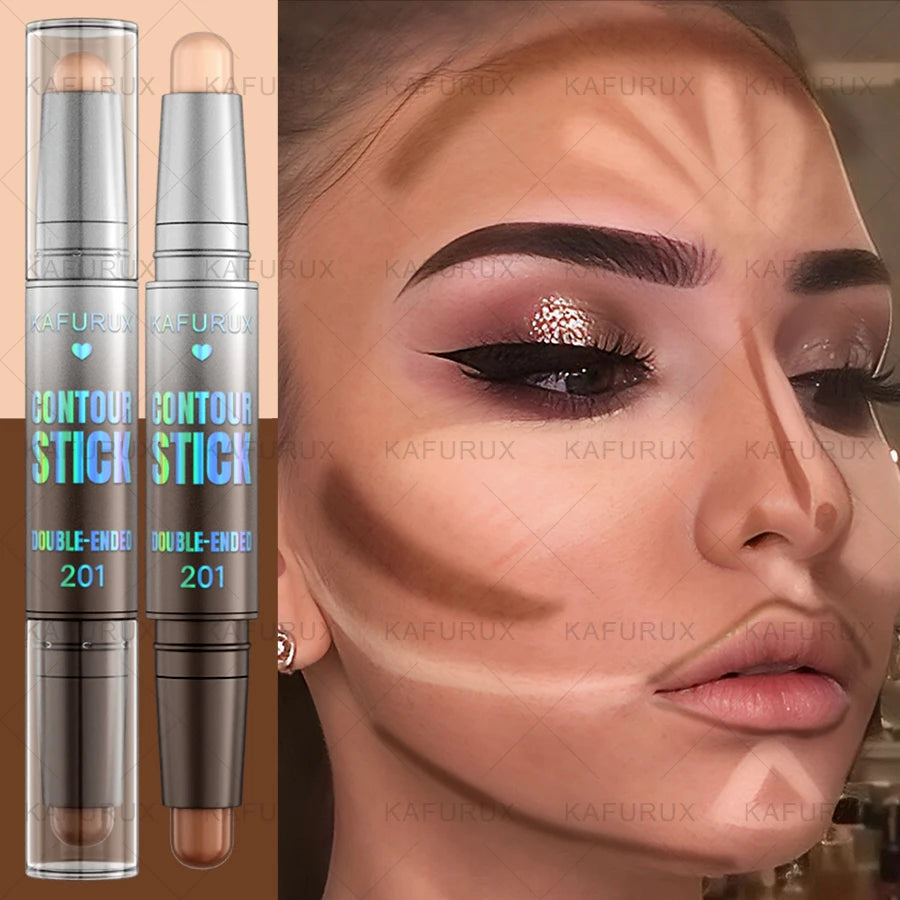 Dual-ended Contour Stick, Facial Foundation, Concealer, Long-lasting Dark Circles, Correcting Contour Concealer, Makeup Gifts HIP