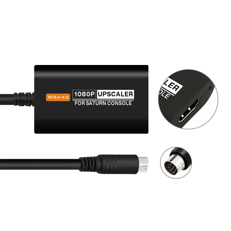 SEGA Saturn HDMI Adapter 1080P Converter – 4:3/16:9 Game Console Adapter HIP
