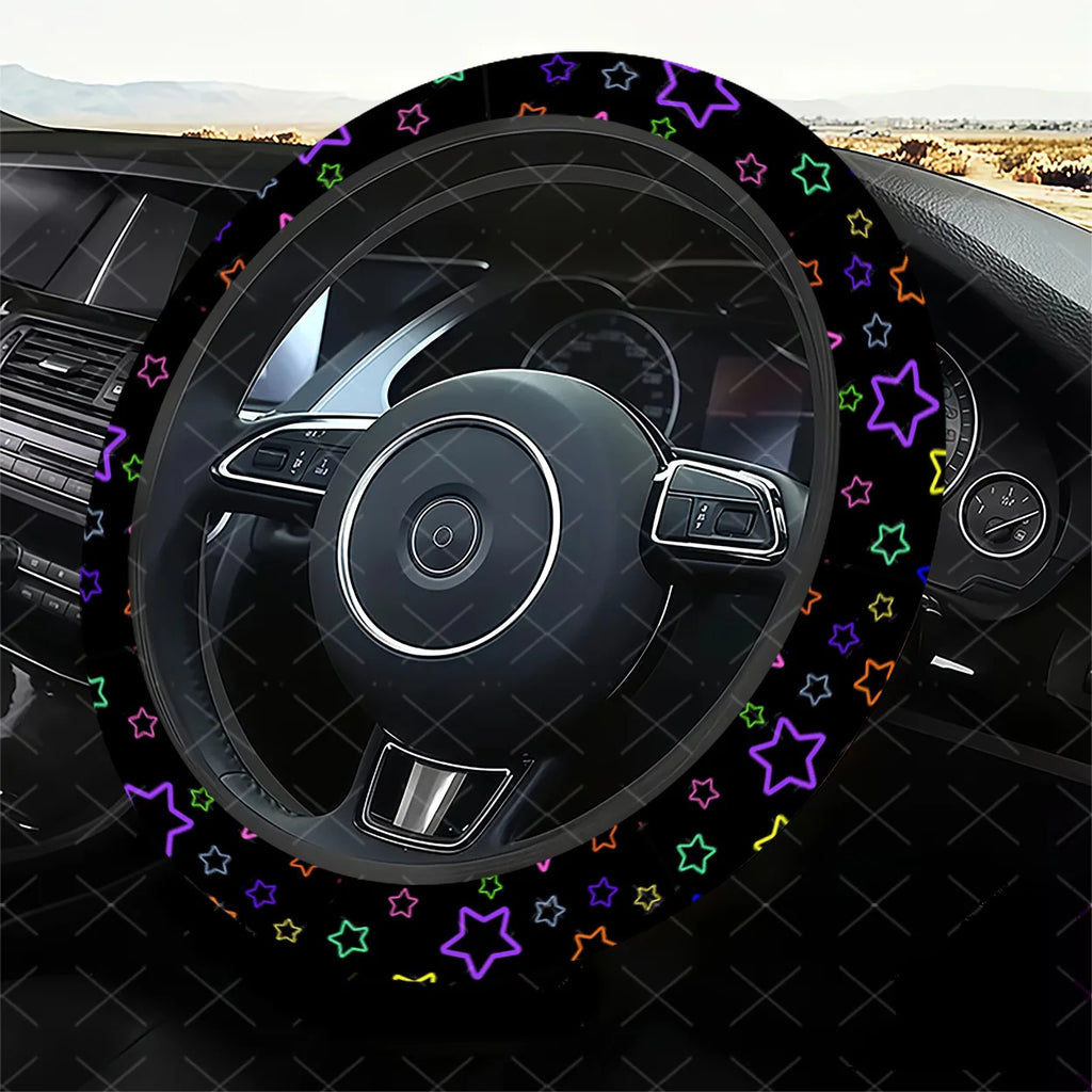 Vibrant Stars Steering Wheel Cover – Universal Fit Cars & SUVs Steering Wheel Cover HIP