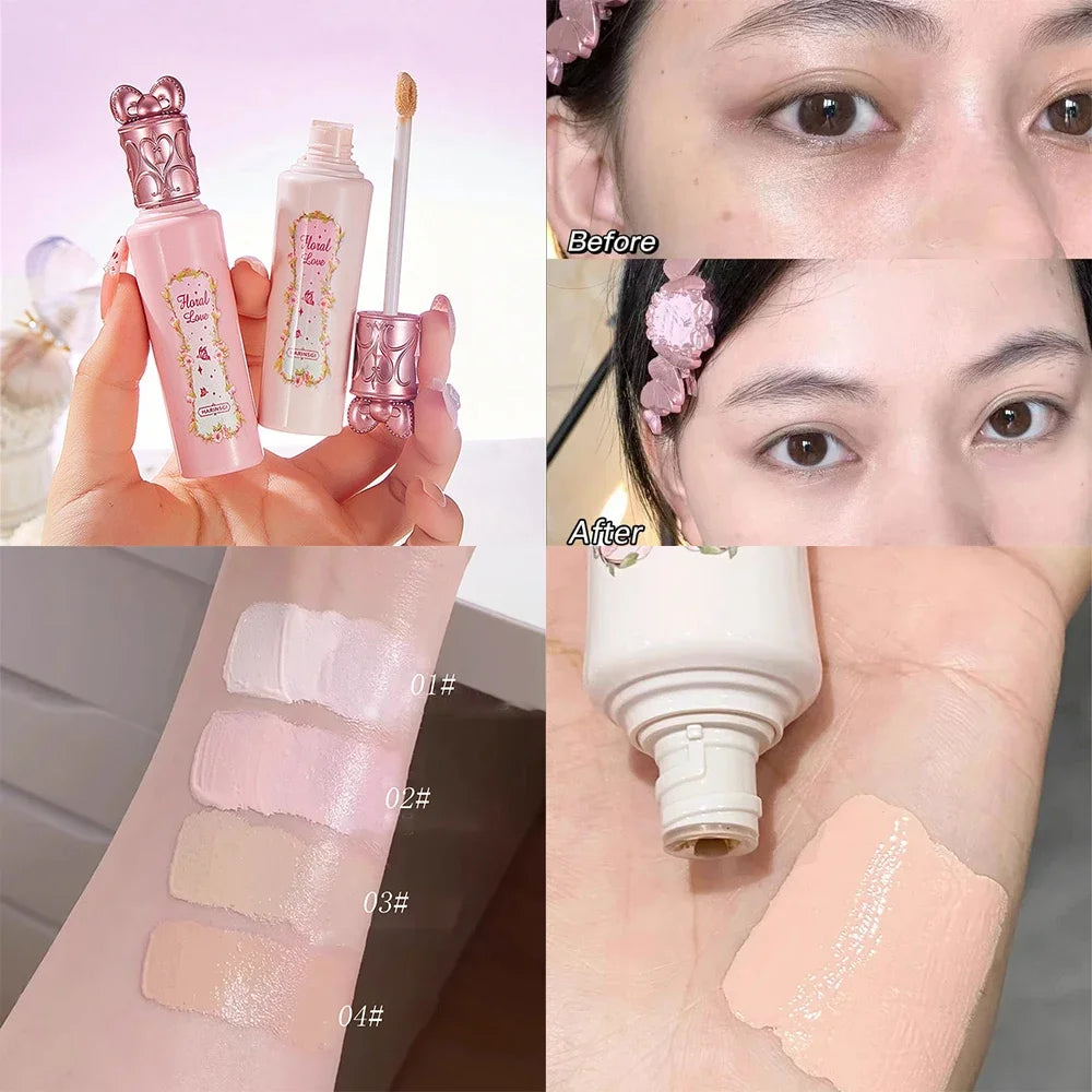 Pink Liquid Concealer Stick Moisturizing Waterproof Brightening Concealer Cream Lasting Cover Acne Spot Dark Circles Face Makeup HIP
