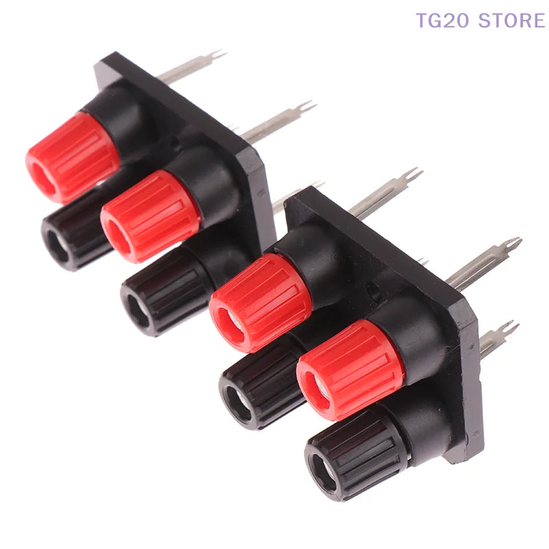 2-Pack Banana Jack 4-Pin Speaker Amplifier Terminal WP4-10 Speaker Terminal Socket HIP