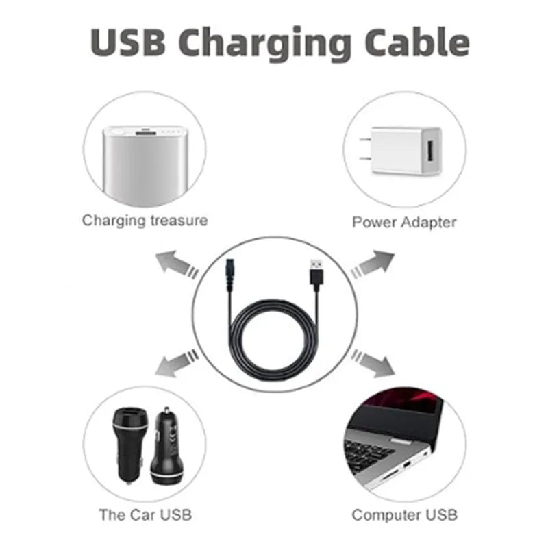 USB Charging Cable for Andis ProFoil TS-1 TS-2 17150 17165 Shavers Shaver Charging Cable HIP