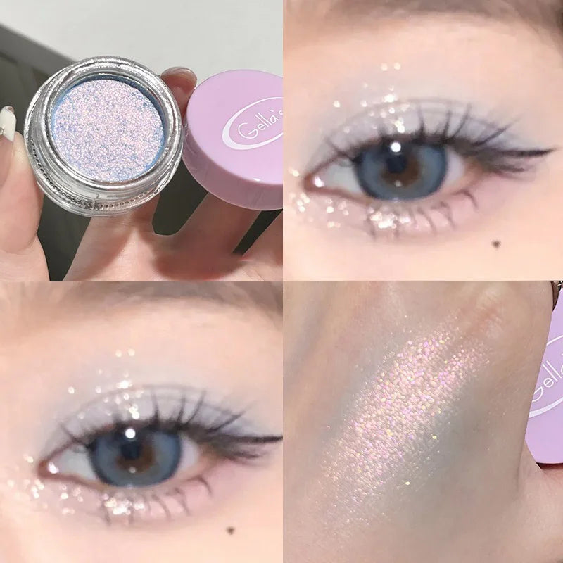 Pearl Glitter Mashed Potatoes Eye Shadow Gel Cream Liquid Highlighter Face Body Diamond Brighten Shimmer Natural Contour Makeup HIP 03