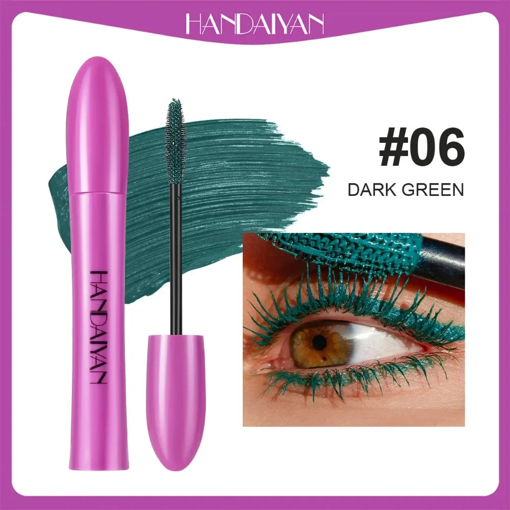 10 Color Waterproof Volumizing Mascara Smudge-Proof Curling Long-Lasting Sapphire Blue Pink Mascara for Bold Eye Look Cosmetics HIP 06 1