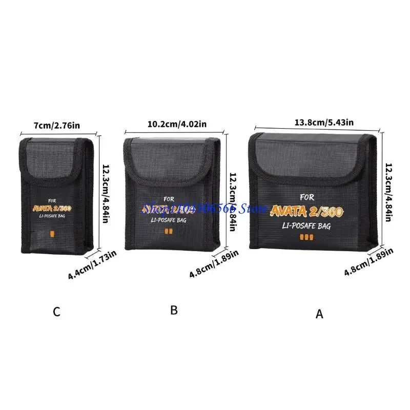 DJI Avata 2 & 360 Battery Pouch – Fireproof Waterproof Bag Drone Battery Pouch HIP