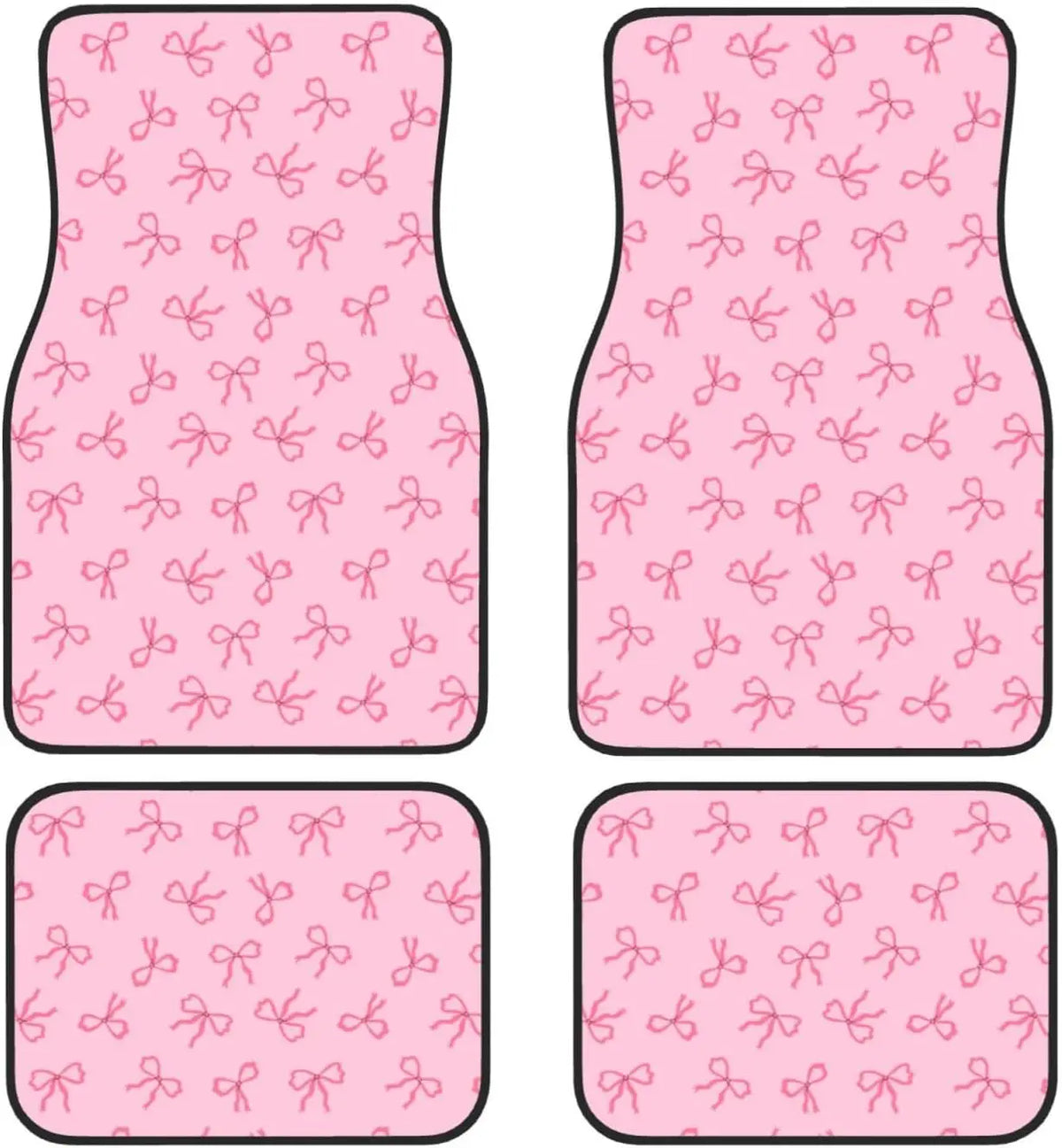 Pink Bows Rubber Car Floor Mats – All-Weather 4-Piece Set Car Floor Mats HIP 1