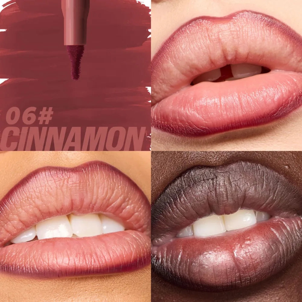 Waterproof Matte Lipliner Pencil Red Contour Tint Lipstick Long Lasting Non-stick Cup Moisturising Lips Makeup 8 Colors Velvet HIP 06