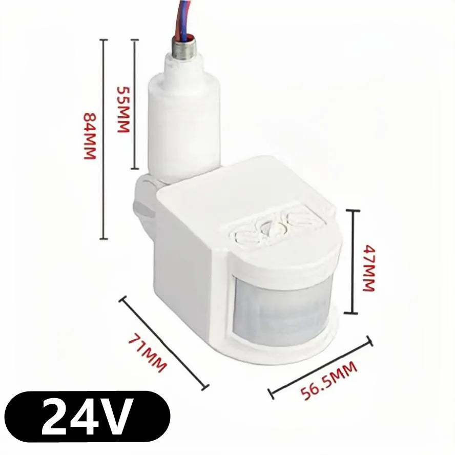 PIR Motion Sensor Light Switch 12V 110V 220V – Adjustable Motion Sensor Switch HIP White-24V