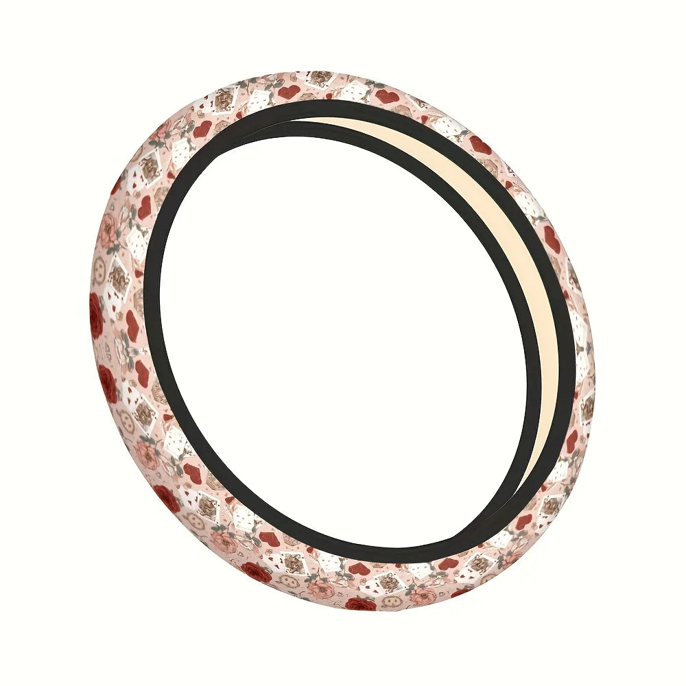 Steering Wheel Cover – Rose, Heart & Gold Marble | HIP Steering Wheel Cover HIP