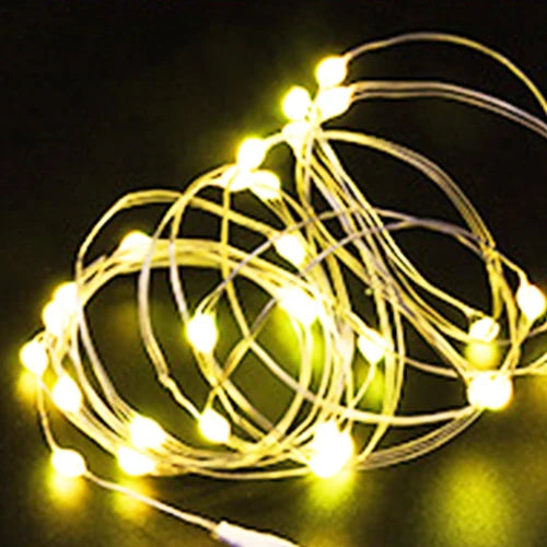 LED Copper Wire Fairy String Lights 1M–5M | Holiday & Wedding LED Fairy String Lights HIP YELLOW 5M