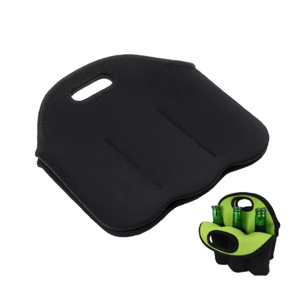 Insulated 6-Bottle Neoprene Carrier Tote Bag with Handle Insulated Bottle Carrier HIP