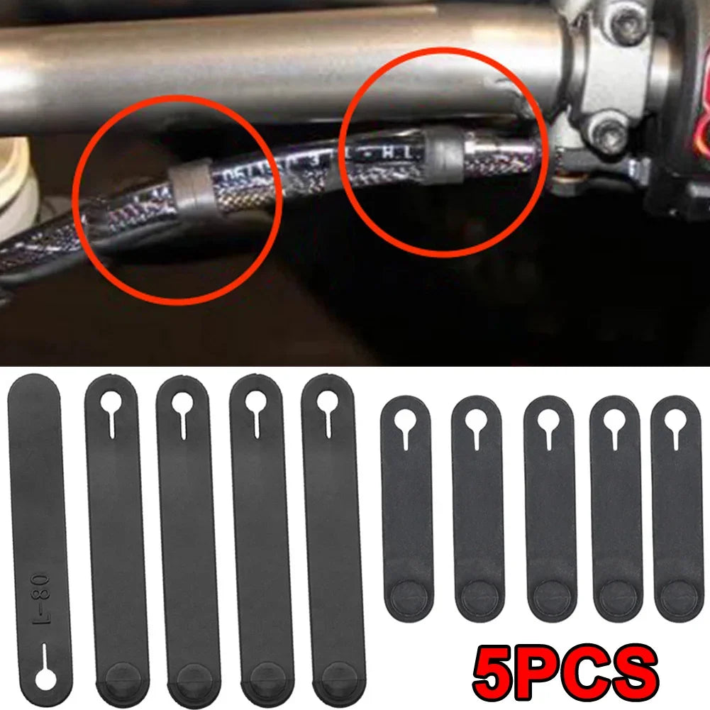 5Pcs 5/9cm Rubber Cable Ties For Securing Cable Ties Wiring Harness Rubber Bands Motorcycle Electric Vehicle Accessories HIP