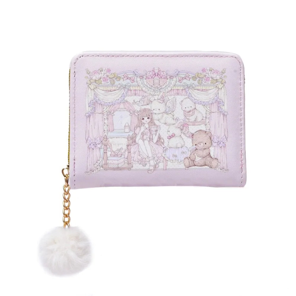 PU Leather Coin Purse – 2-Fold Card Wallet for Girls Coin Purse Wallet HIP