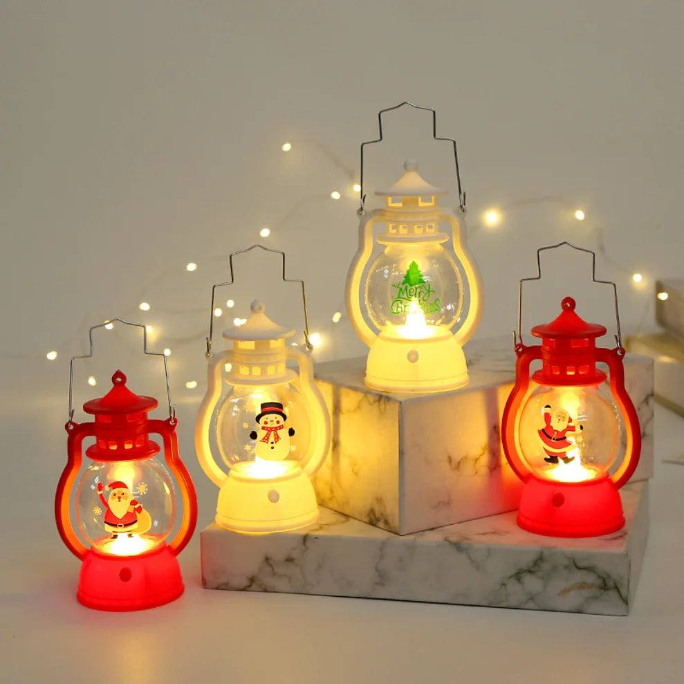 LED Santa Claus Christmas Lantern – Festive Home Décor Gift Christmas Lantern Light HIP