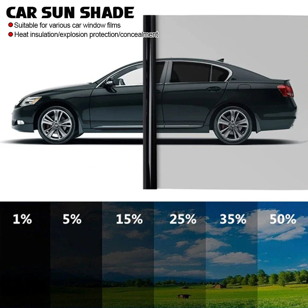 300x50cm Black Car Window Film Roll Car Auto Home Self Adhesive Glass Tint Privacy UV Protector Window Sticker Sun Shade Film HIP