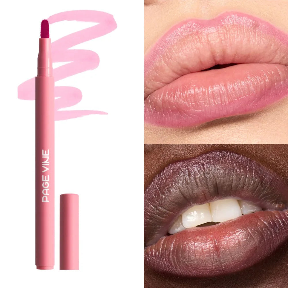 Waterproof Matte Lipliner Pencil Red Contour Tint Lipstick Long Lasting Non-stick Cup Moisturising Lips Makeup 8 Colors Velvet HIP