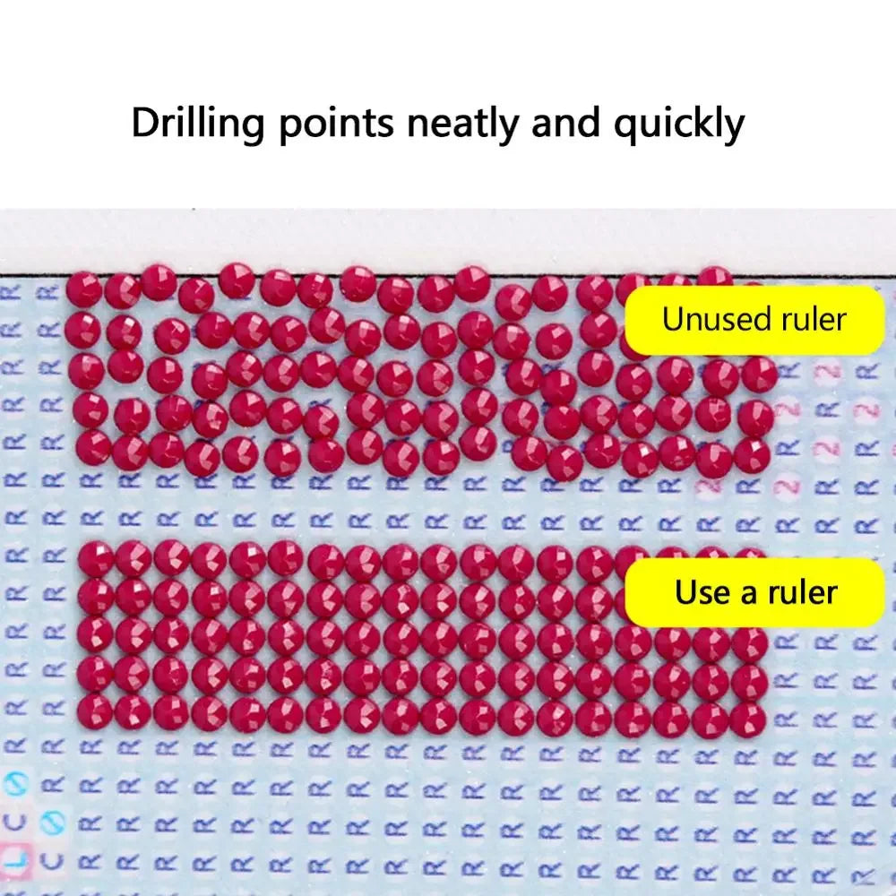 216 Hole Diamond Painting Net Ruler Point Drill Ruler Stick drill tool net ruler DIY Needlework Tool Accessory HIP