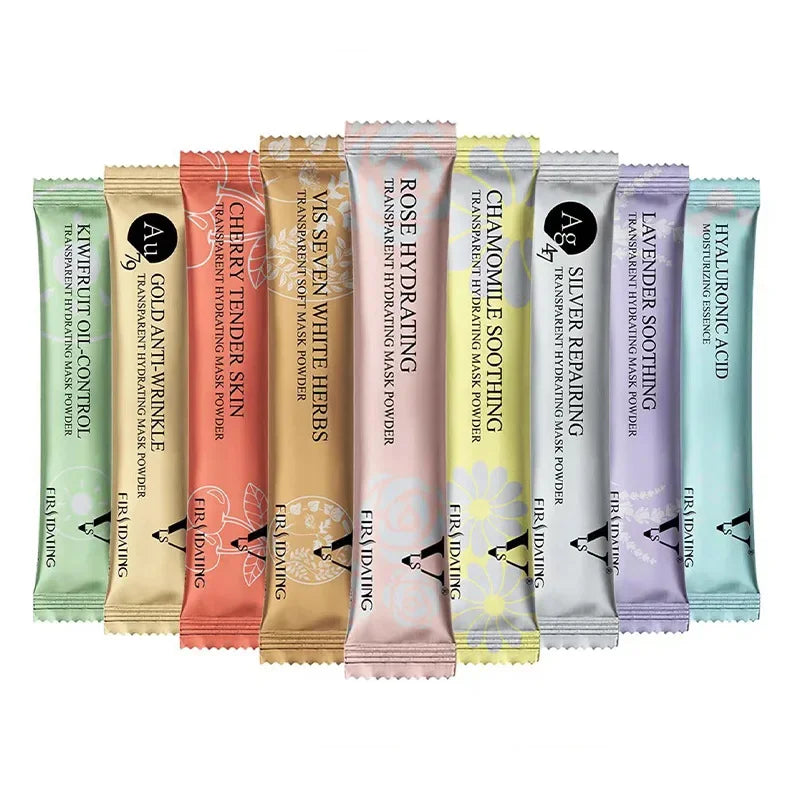 Rose Collagen Hydro Jelly Mask Powder – DIY Peel-Off Face Mask Peel-Off Face Mask HIP 9pcs mix