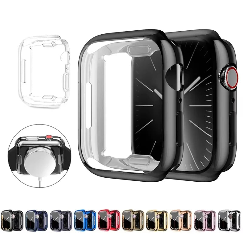 Clear TPU Full Screen Case for Apple Watch All Series & Sizes Smartwatch Protector Case HIP