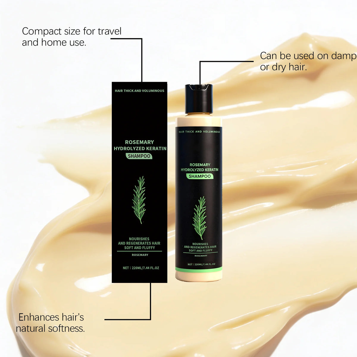 Rosemary Keratin Volumizing Shampoo – Thickening & Scalp Care Volumizing Shampoo HIP