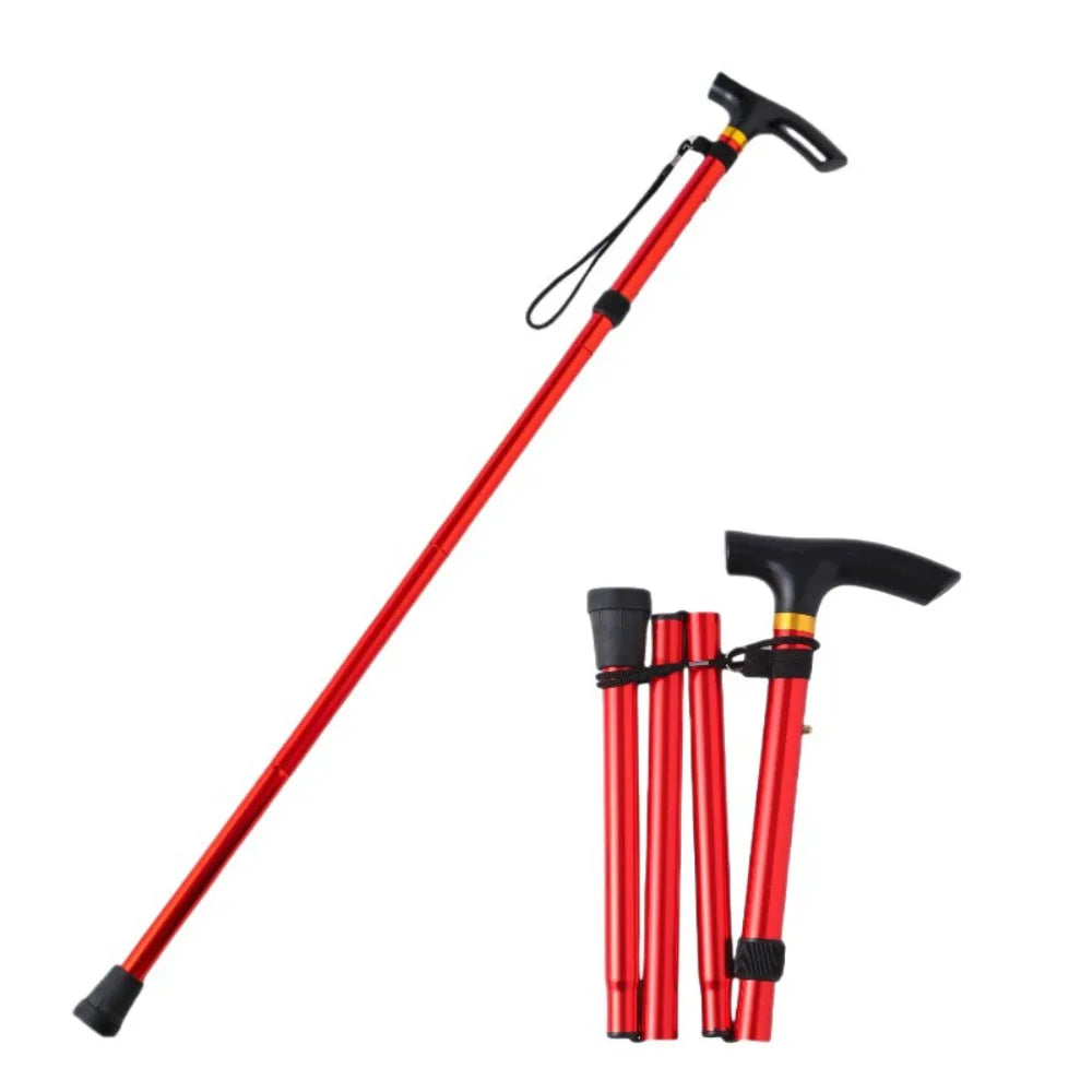 5-Section Telescopic Trekking Pole – Adjustable Walking Cane Trekking Pole HIP Red
