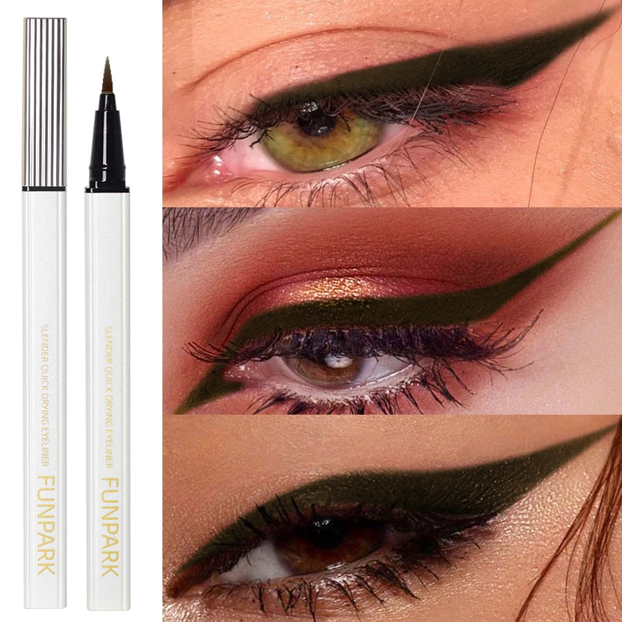 FUNPARK Brown Liquid Eyeliner – Waterproof, Quick-Dry Pen Liquid Eyeliner Pen HIP