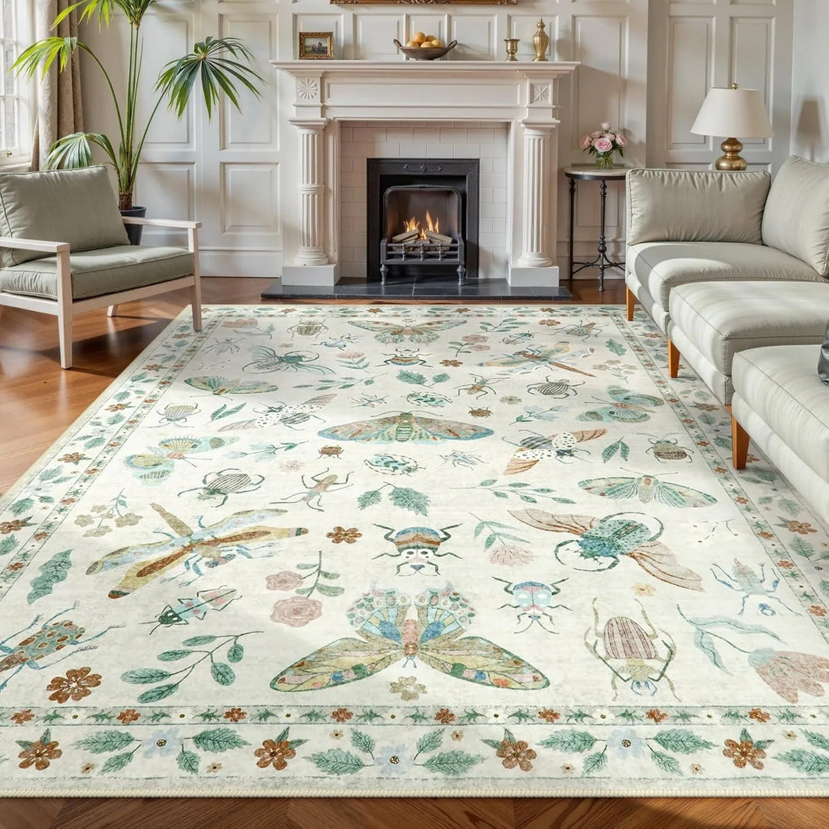 Retro Geometric Area Rug – Non-Slip & Machine Washable Area Rug HIP