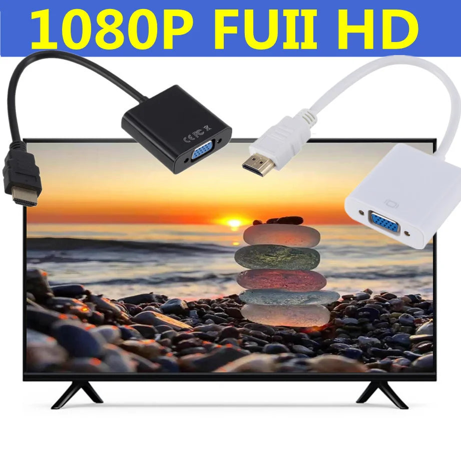 HDMI to VGA Adapter Full HD 1080P with Audio & USB Power HDMI VGA Adapter HIP