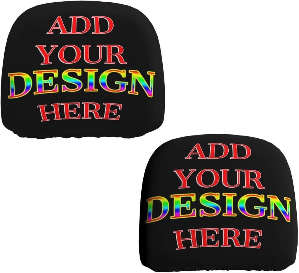 Custom Car Headrest Cover – Personalized Photo & Logo Print Custom Headrest Cover HIP 1