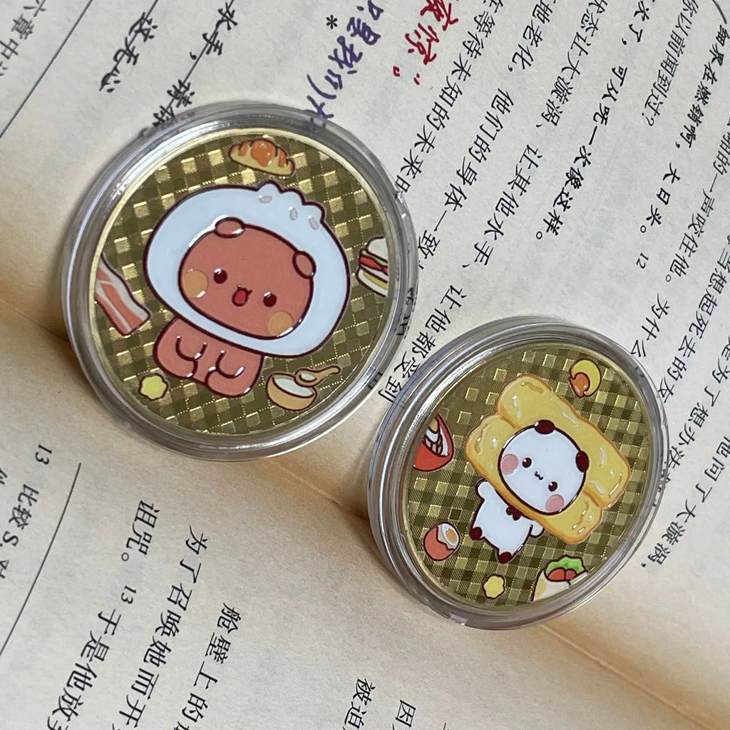 Panda Bubu & Yier Commemorative Collector's Coin Gift Collectible Coin HIP No Box