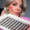 YSDO 10rows New 200Bundles Eyelash Extension 3D Mink Russian Volume Lashes 30/40D Cluster Eyelashes Individual Cilia Makeup Tool HIP 30D C 12mm