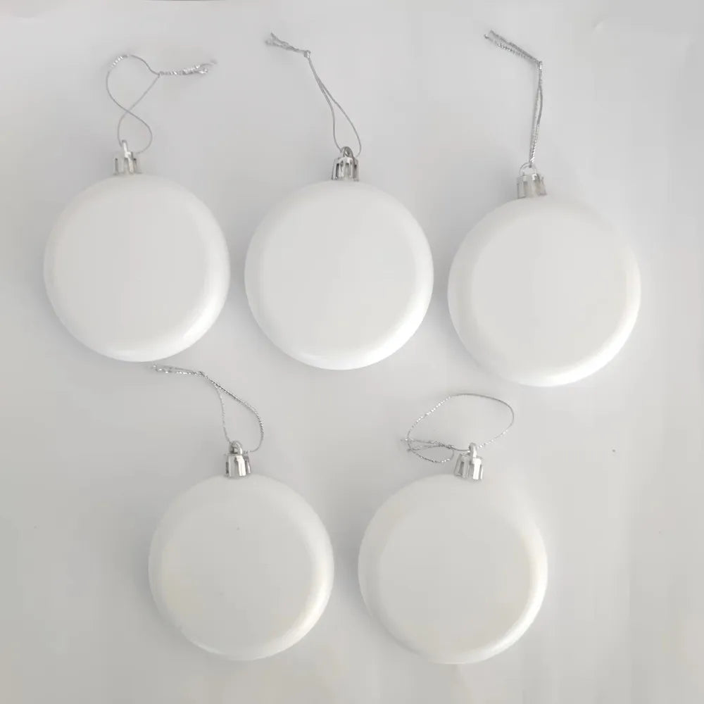 DIY Blank White Christmas Ball Ornaments with Gold Loop 5/12pk DIY Christmas Ornaments HIP
