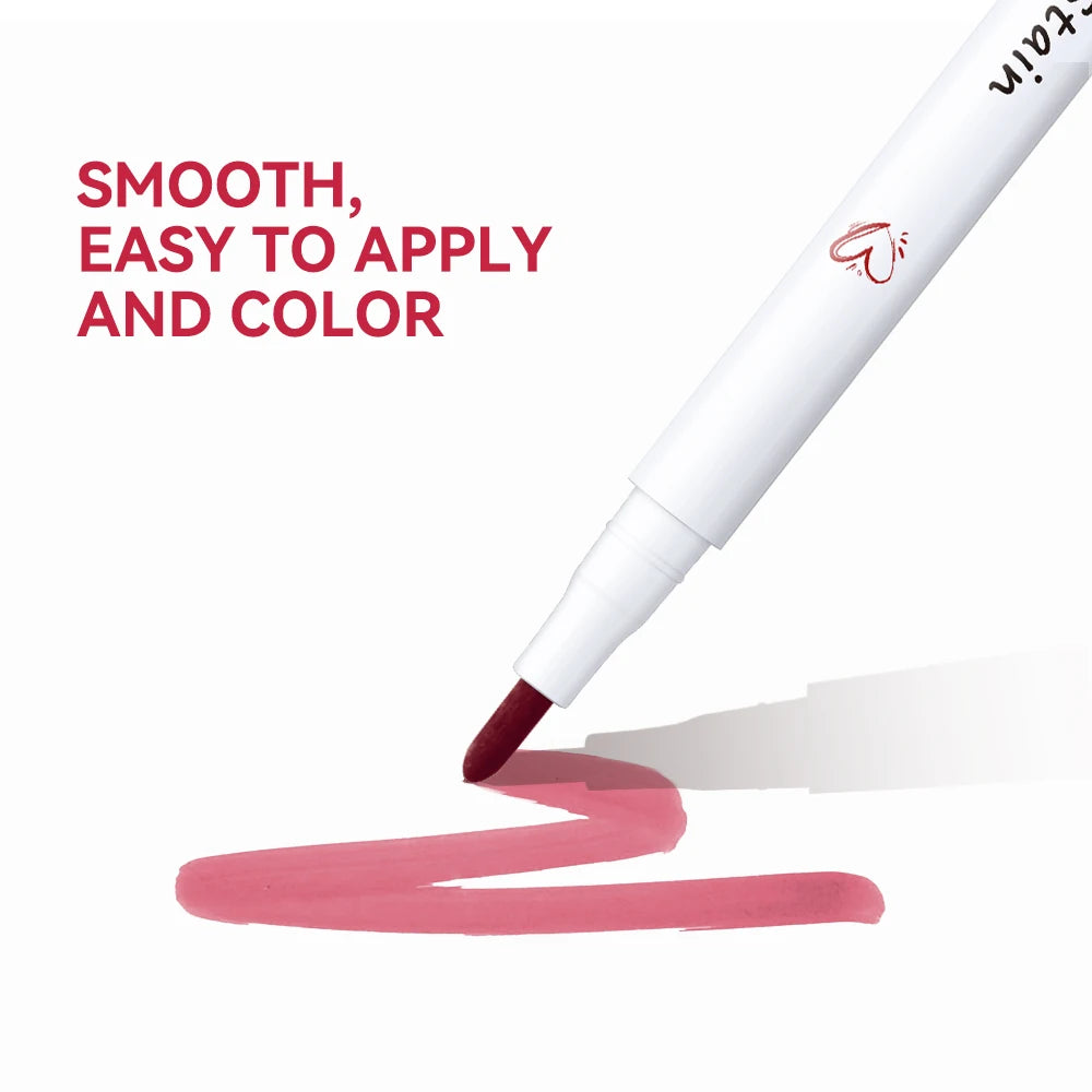 6Colors Lip Stain Pencil Liquid Lip Liner Waterproof Plumping Lip Tint Natural Matte Nude Brown Long Lasting Beauty Makeup Pen HIP