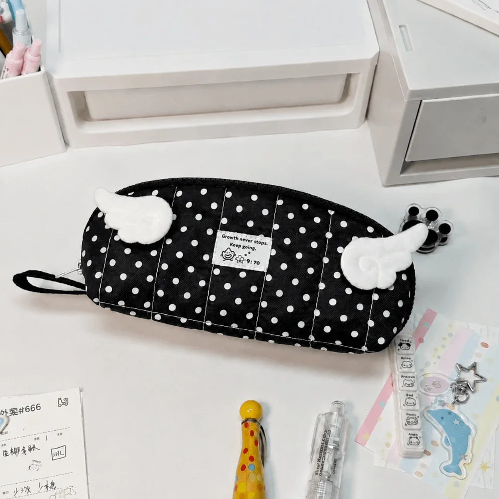 Polka Dot Shell Pencil Case – Multi-Layer Large Capacity Pouch Pencil Case HIP
