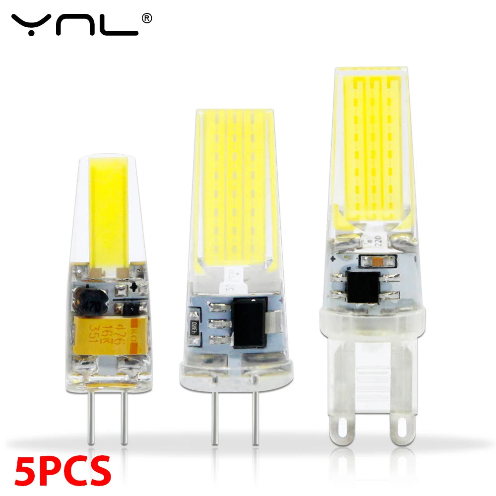 5-Pack G4 COB LED Dimmable Bulbs 6W 9W – Halogen Replacement LED Spotlight Bulbs HIP